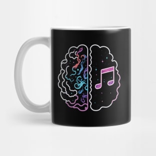 Musician Brain With Music Notes And Galaxy Stars Mug